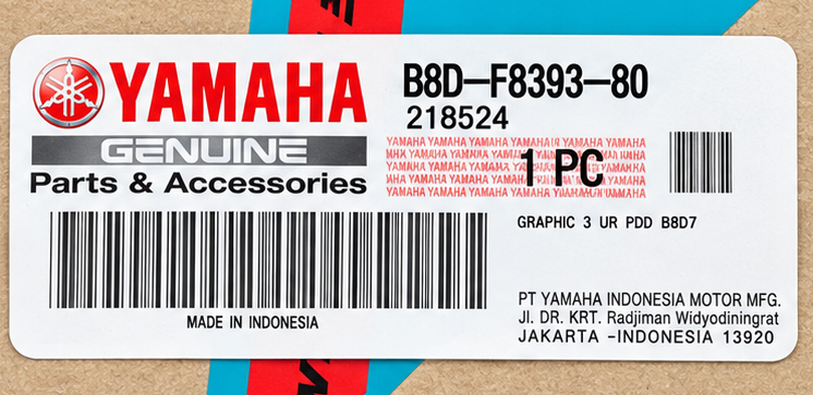 برچسب / استیکر روی فلاپ هواکش سمت چپ ناردوگری YAMAHA Mt15 Gray ساخت اندونزی اصل کد 200078
