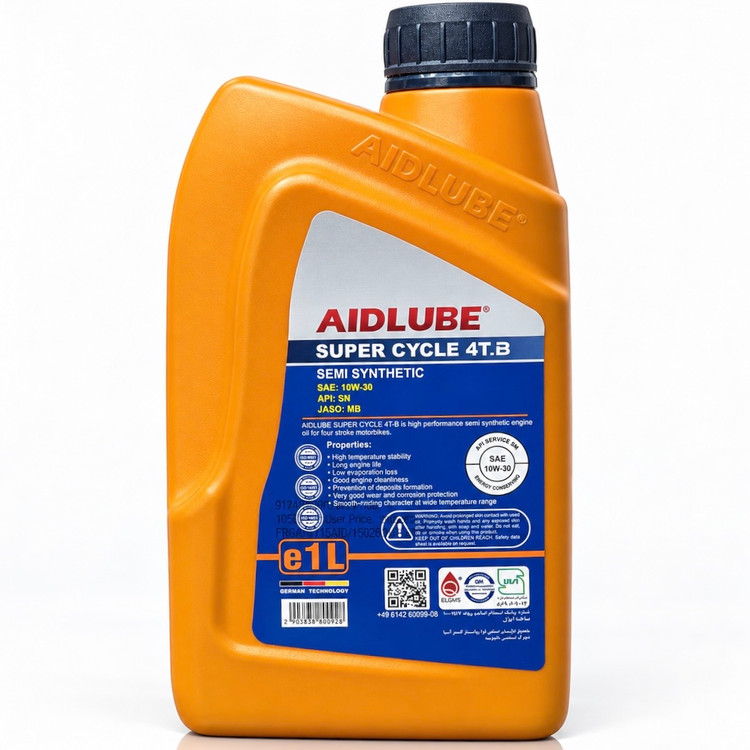 روغن موتور سیکلت ایدلوب AIDLUBE 10W30 SN مخصوص موتورهای اسکوتر تحت لیسانس ایدلوب آلمان اصل کد ۲۰۱۳۸۷