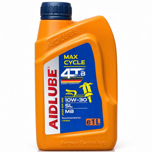 روغن موتور سیکلت ایدلوب AIDLUBE 10W30 SL مخصوص موتورهای اسکوتر نیمه سنتتیک تحت لیسانس ایدلوب آلمان / اصل کد ۲۰۱۳۸۸
