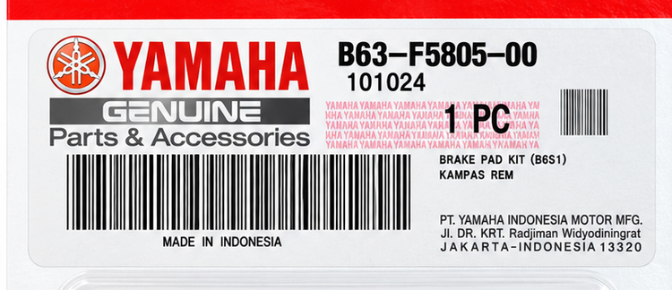 لنت ترمز چرخ جلو YAMAHA Nmax / Nmax Turbo / Aerox / MxKing / Filano ساخت اندونزی اصل کد 000078
