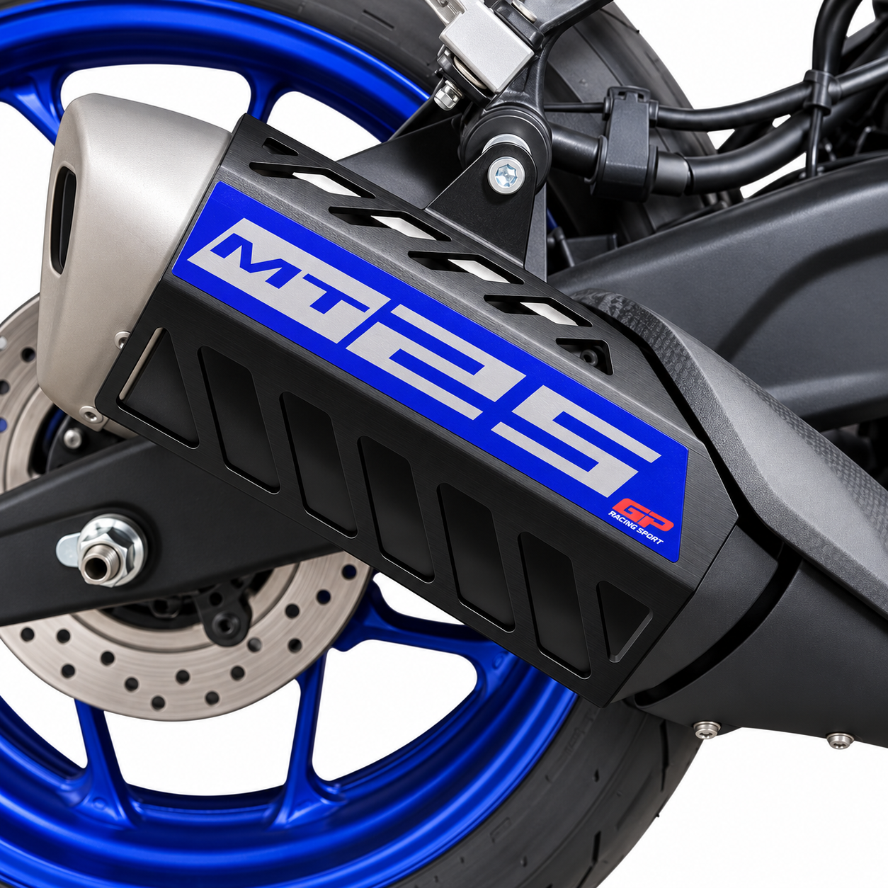 محافظ اگزوز YAMAHA MT25 GP Blue کد کالا ۲۰۰۴۸۸