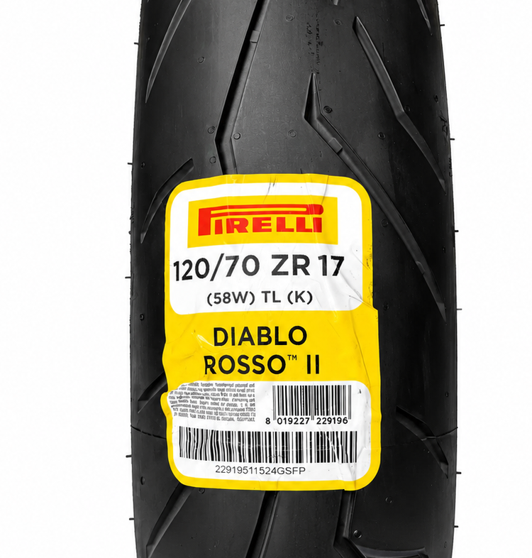 ست لاستیک پیرلی 120/70/17 و 170/60/17 دیابلو روسو 2 اصل PIRELLI DIABLO ROSSO II