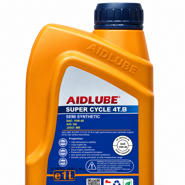 روغن موتور سیکلت ایدلوب AIDLUBE 10W40 SN MB مخصوص موتورهای اسکوتر تحت لیسانس ایدلوب آلمان اصل کد 201384