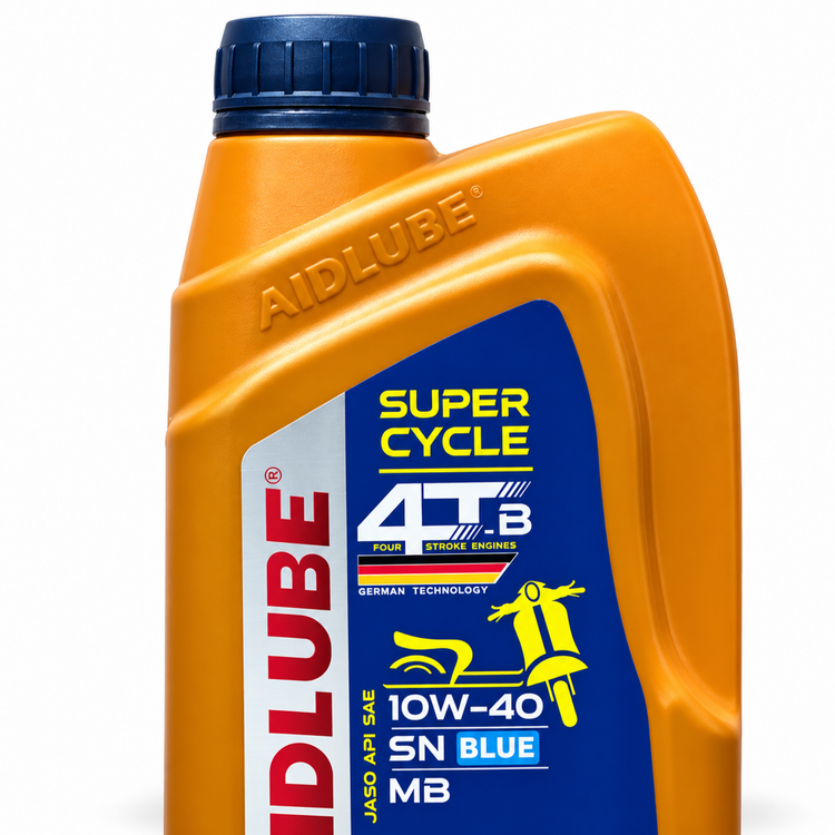 روغن موتور سیکلت ایدلوب AIDLUBE 10W40 SN MB مخصوص موتورهای اسکوتر تحت لیسانس ایدلوب آلمان اصل کد 201384
