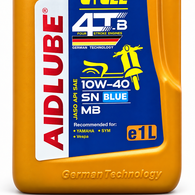 روغن موتور سیکلت ایدلوب AIDLUBE 10W40 SN MB مخصوص موتورهای اسکوتر تحت لیسانس ایدلوب آلمان اصل کد 201384