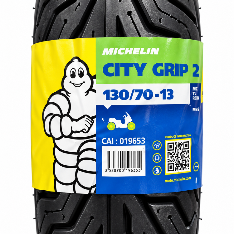 لاستیک میشلن MICHELIN CITY GRIP2 سایز 130/70/13 ساخت کشور صربستان اصل کد 202448