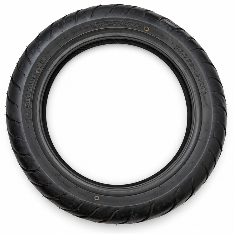 لاستیک دانلوپ زیر صفری 120/70/15/ DUNLOP ساخت اندونزی اصل مناسب چرخ جلو YAMAHA Xmax کد ۲۰۱۴۵۵