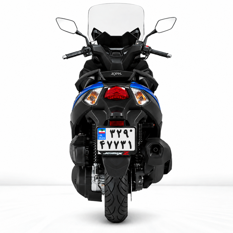 قاب پلاک اسپرت موتورسیکلت رنگ سفید/ مناسب موتور SYM Joymax کد 202243