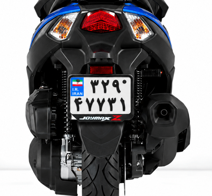 قاب پلاک اسپرت موتورسیکلت رنگ سفید/ مناسب موتور SYM Joymax کد 202243