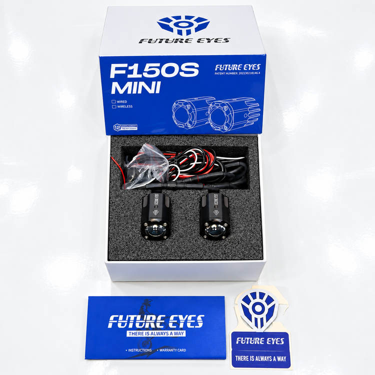 پرژکتور / مه شکن LED موتورسیکلت FUTURE EYES F150s MINI / پکیج کامل / اصل کد 201760