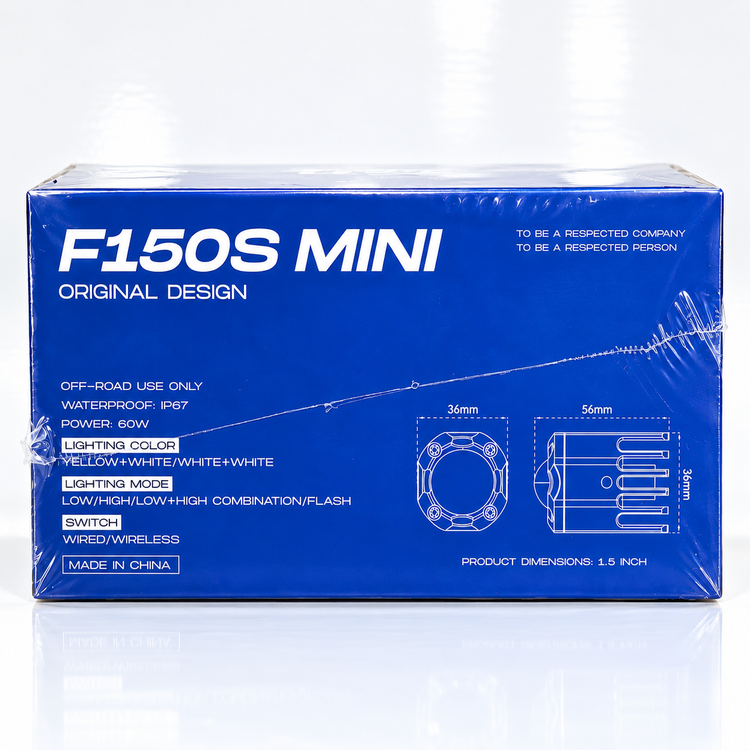 پرژکتور / مه شکن LED موتورسیکلت FUTURE EYES F150s MINI / پکیج کامل / اصل کد 201760