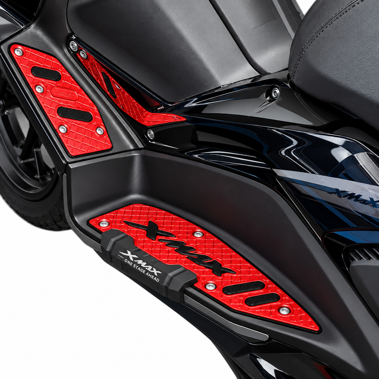 کف پایی اسپرت رنگ قرمز Yamaha Xmax اصل کد 200088