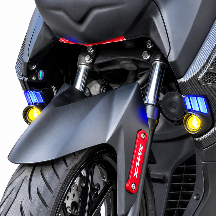 ست راهنما پرژکتور دار { آبی} YAMAHA Nmax 155 GMA / ساخت اندونزی اصل کد 200444